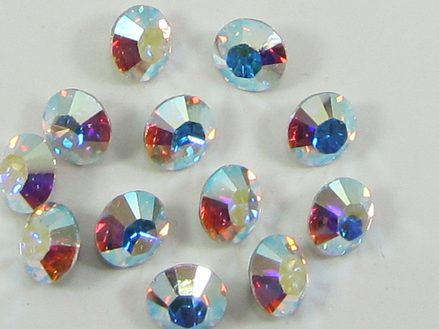 1 Gross pp15 (2.14-2.2mm) CRYSTAL AB (maxima) POINTED BACK PRECIOSA Rhinestones